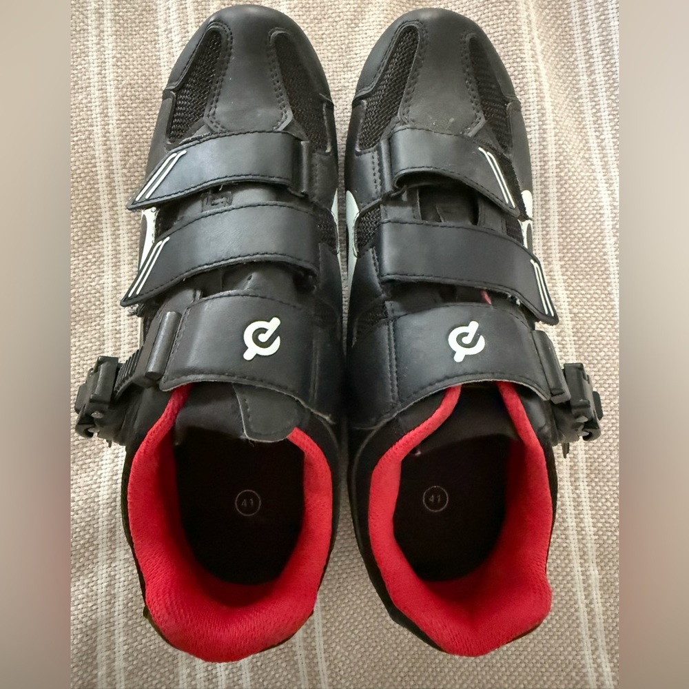Peloton Black and Red Women's, Men’s Cycling Shoes